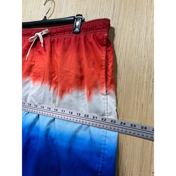 Old Navy - Men's Swim Short Printed Swimsuits - Red/Blue/White - Extra Large - Picture 4 of 16